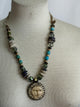 A Rare Bird Turq Moon/Sun Necklace