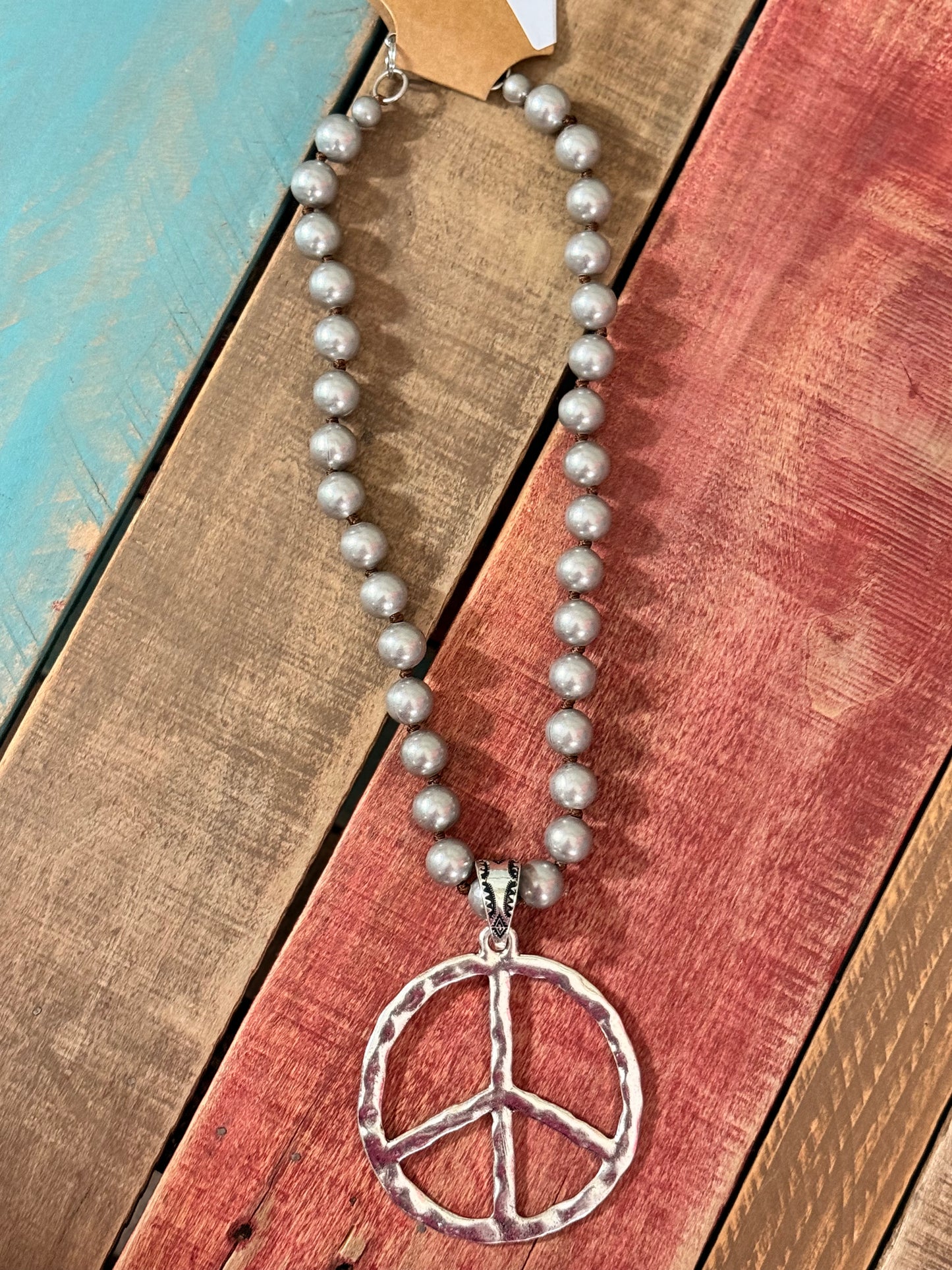 Silver Peace Necklace