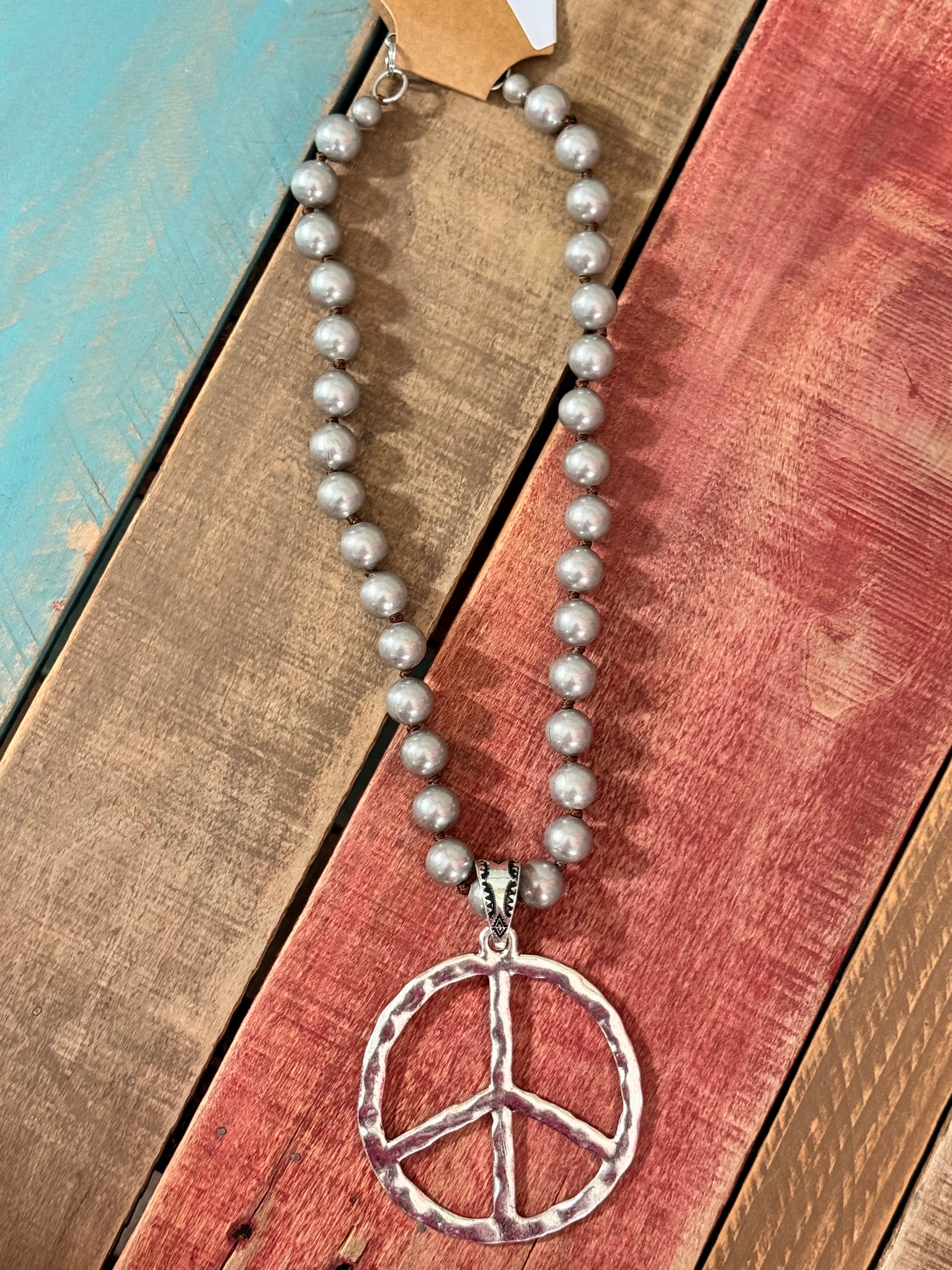Silver Peace Necklace