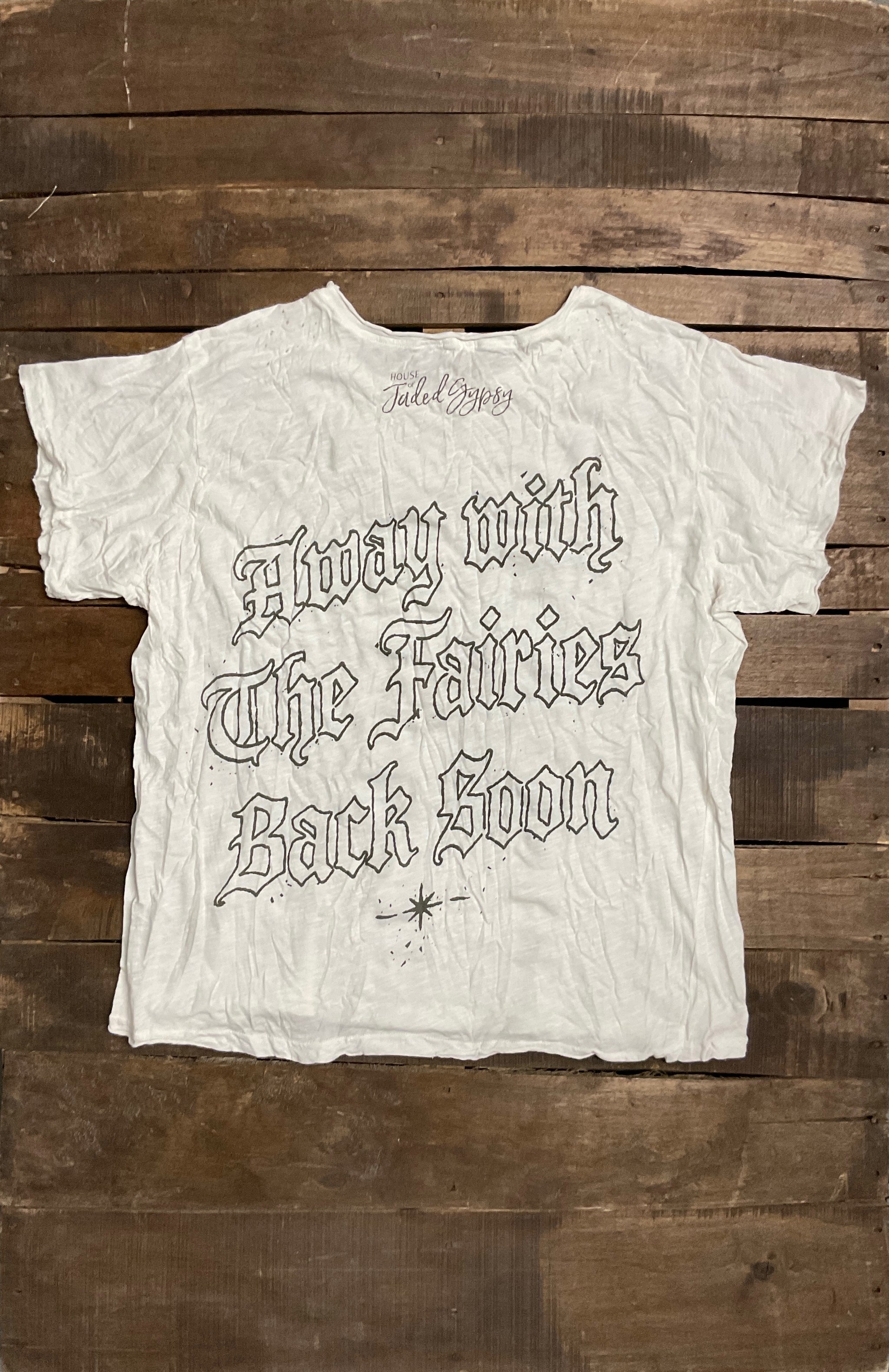 House of Jaded Gypsy Worn and Weathered Tee Mischief - Back