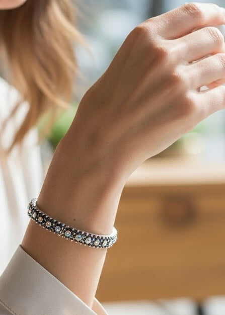 Slim Crystal Stretch Bracelet
