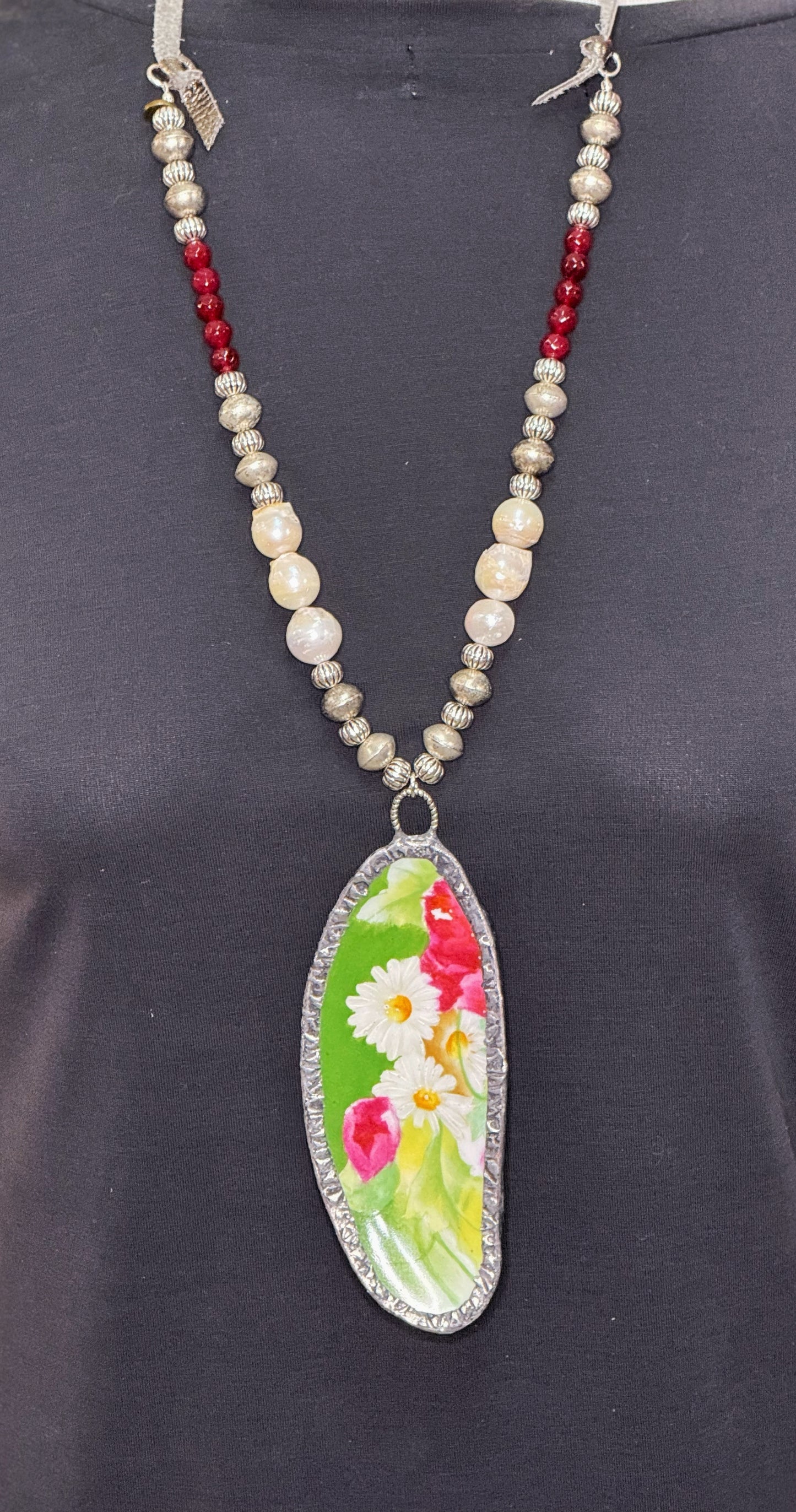 A Rare Bird Fine China Floral Neckles