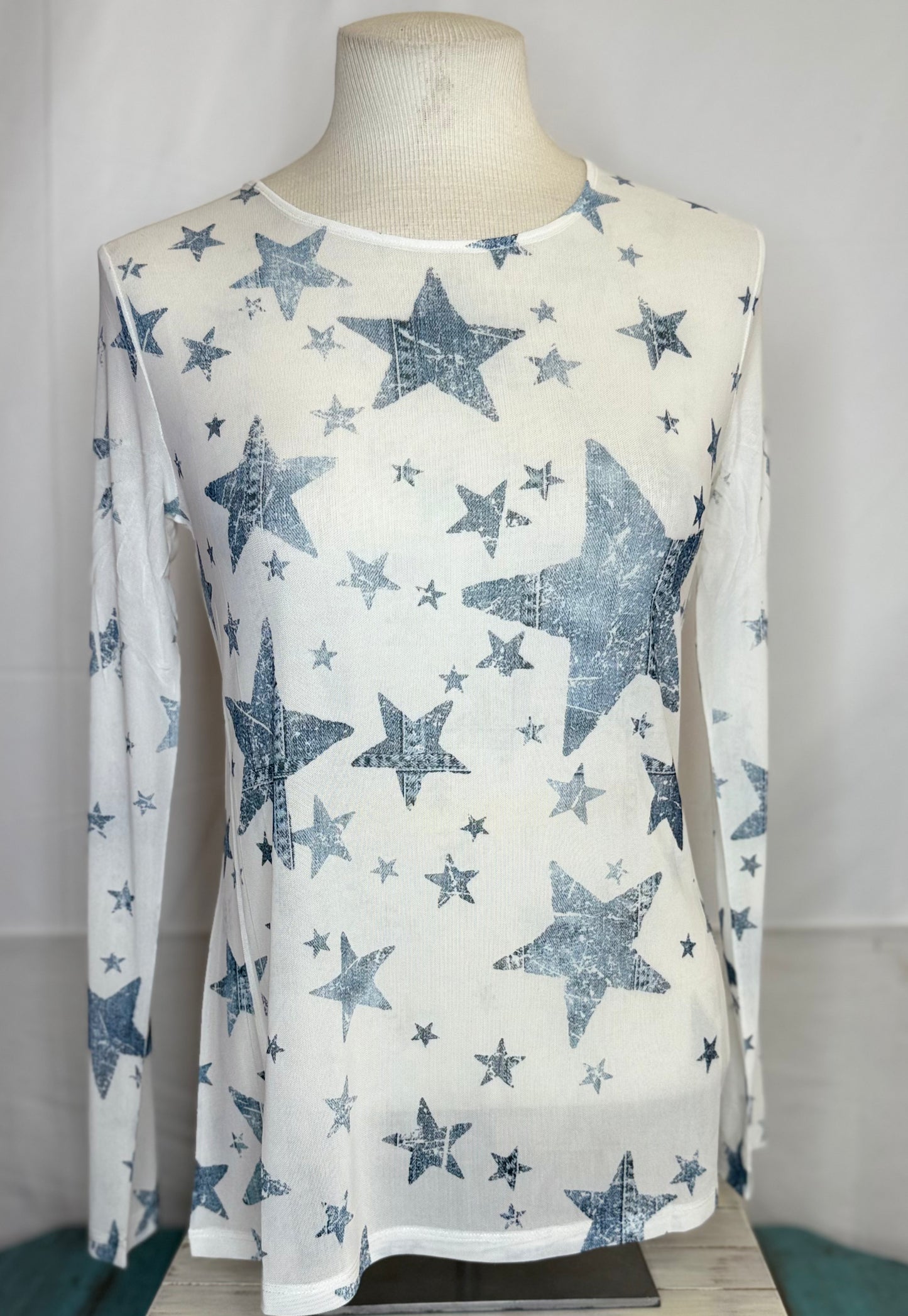 Origami Long Sleeved Mesh Top