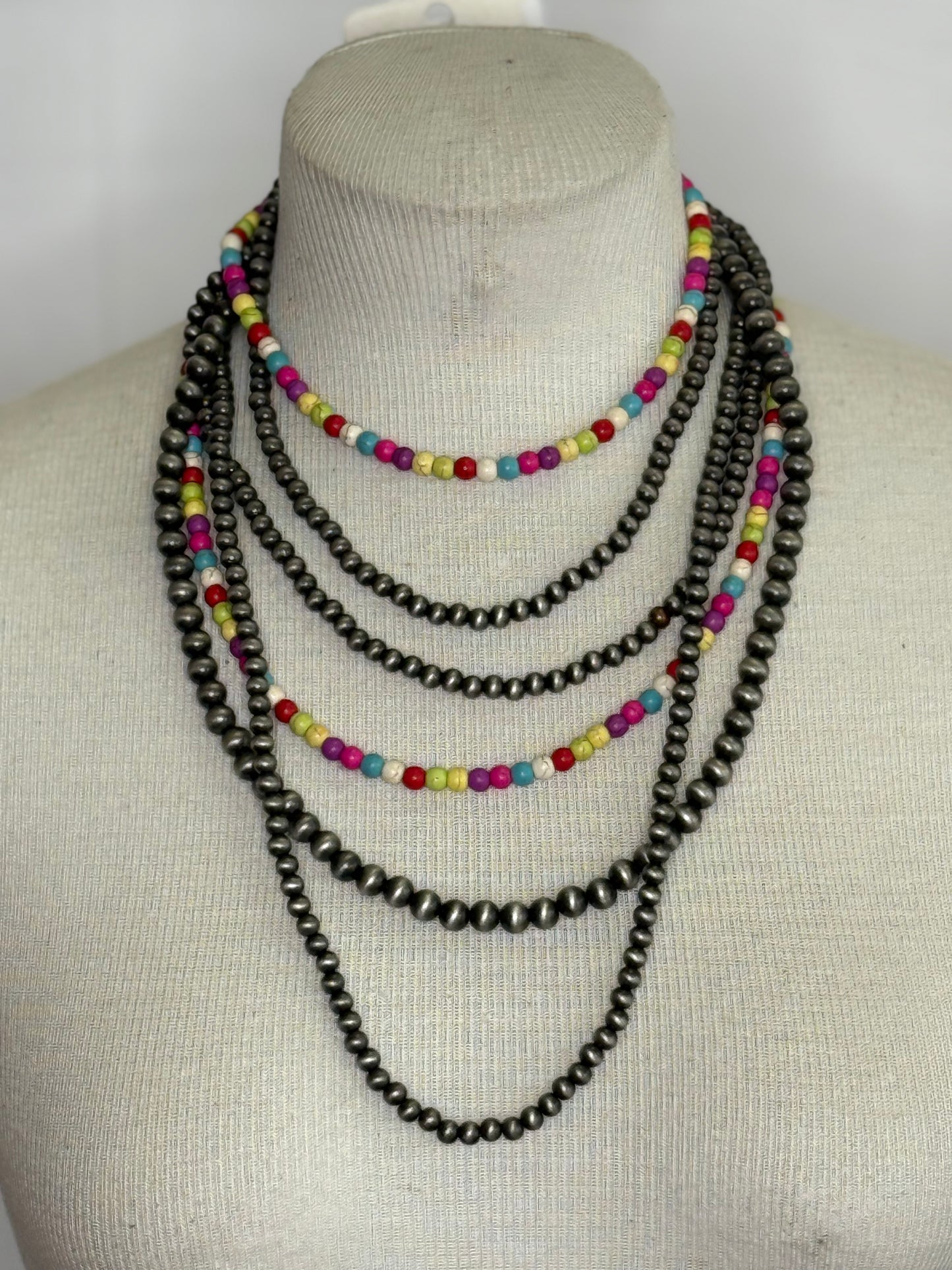 Emma Multicolor and silver Necklace