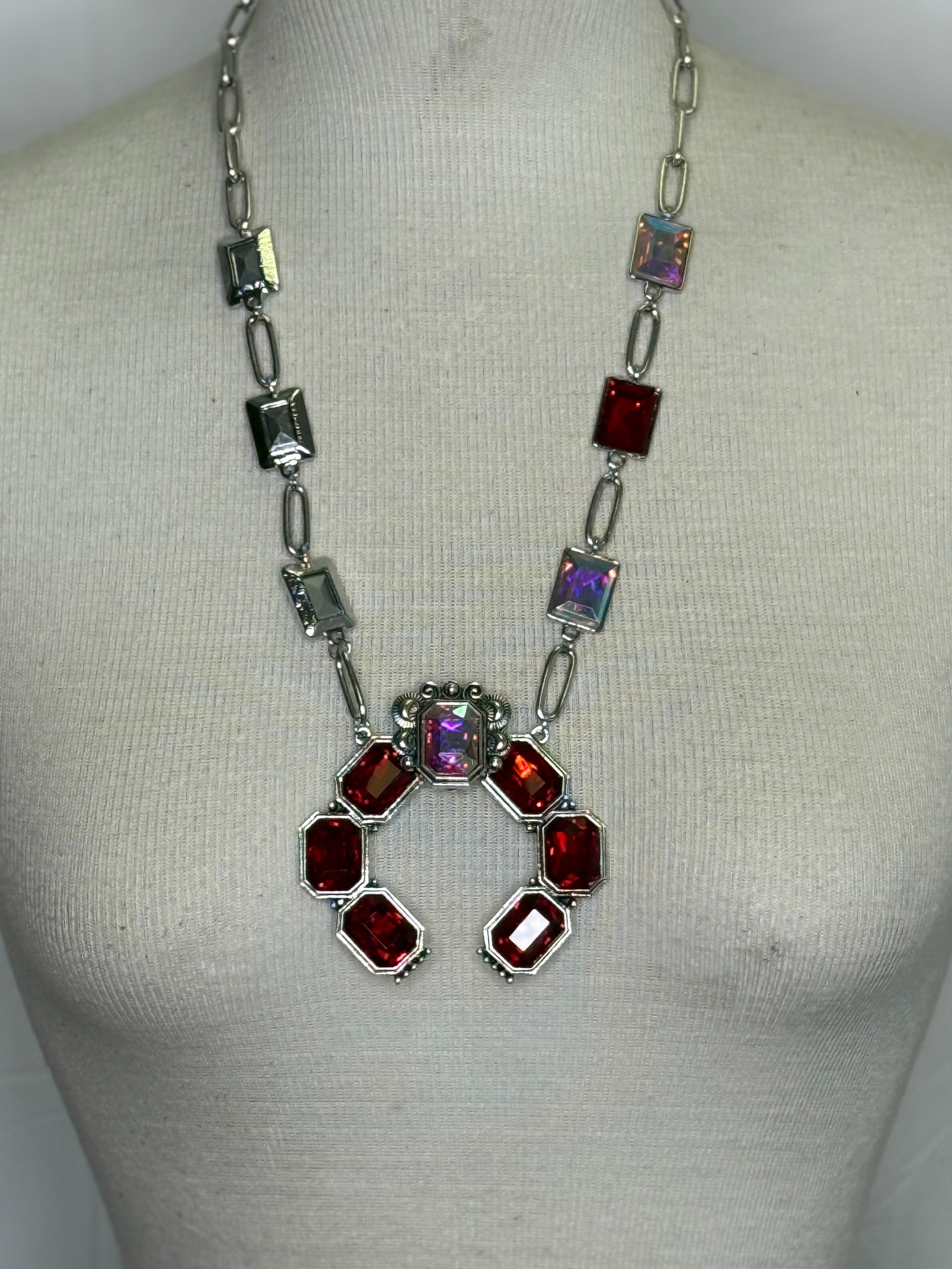 Emma Red Crystal Squash Blossom