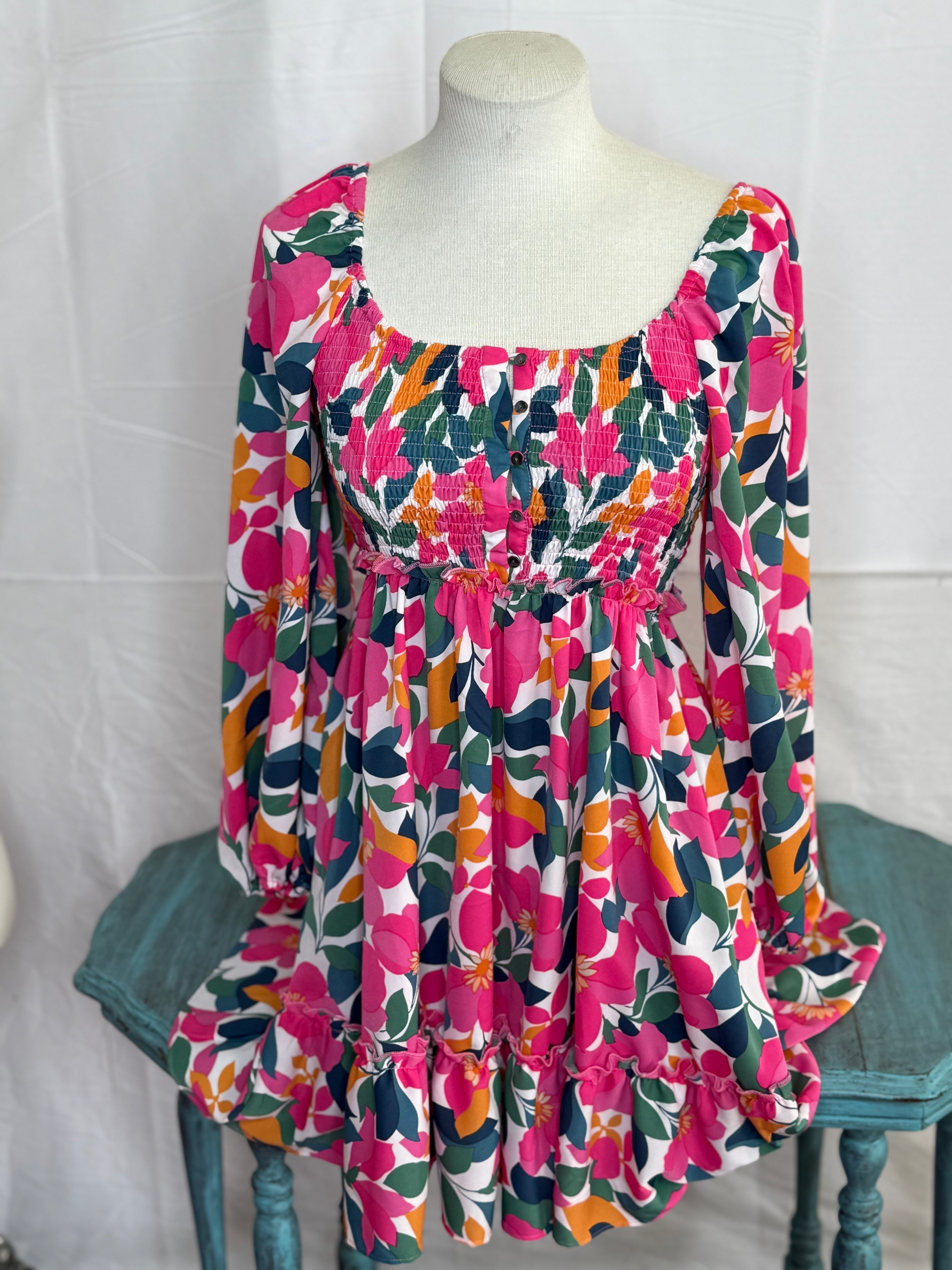 Floral baby doll dress