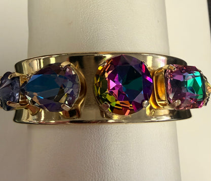Australian Crystal Slim Cuff Bracelet Set