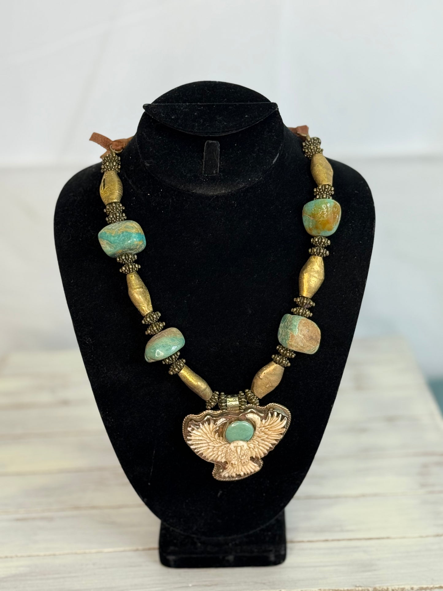 A Rare Bird Bone Owl Necklace