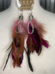 Art By Amy Pink Feather Earrings