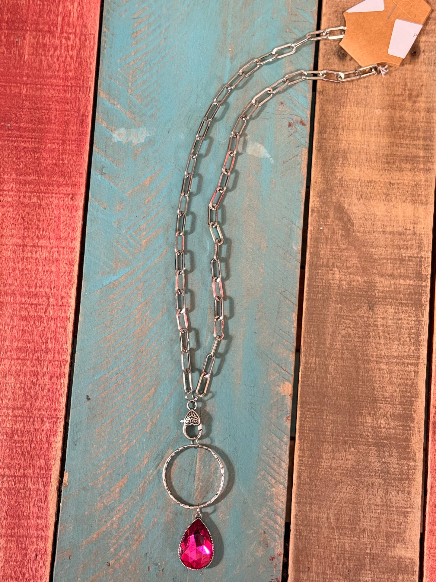 Pink Teardrop necklace
