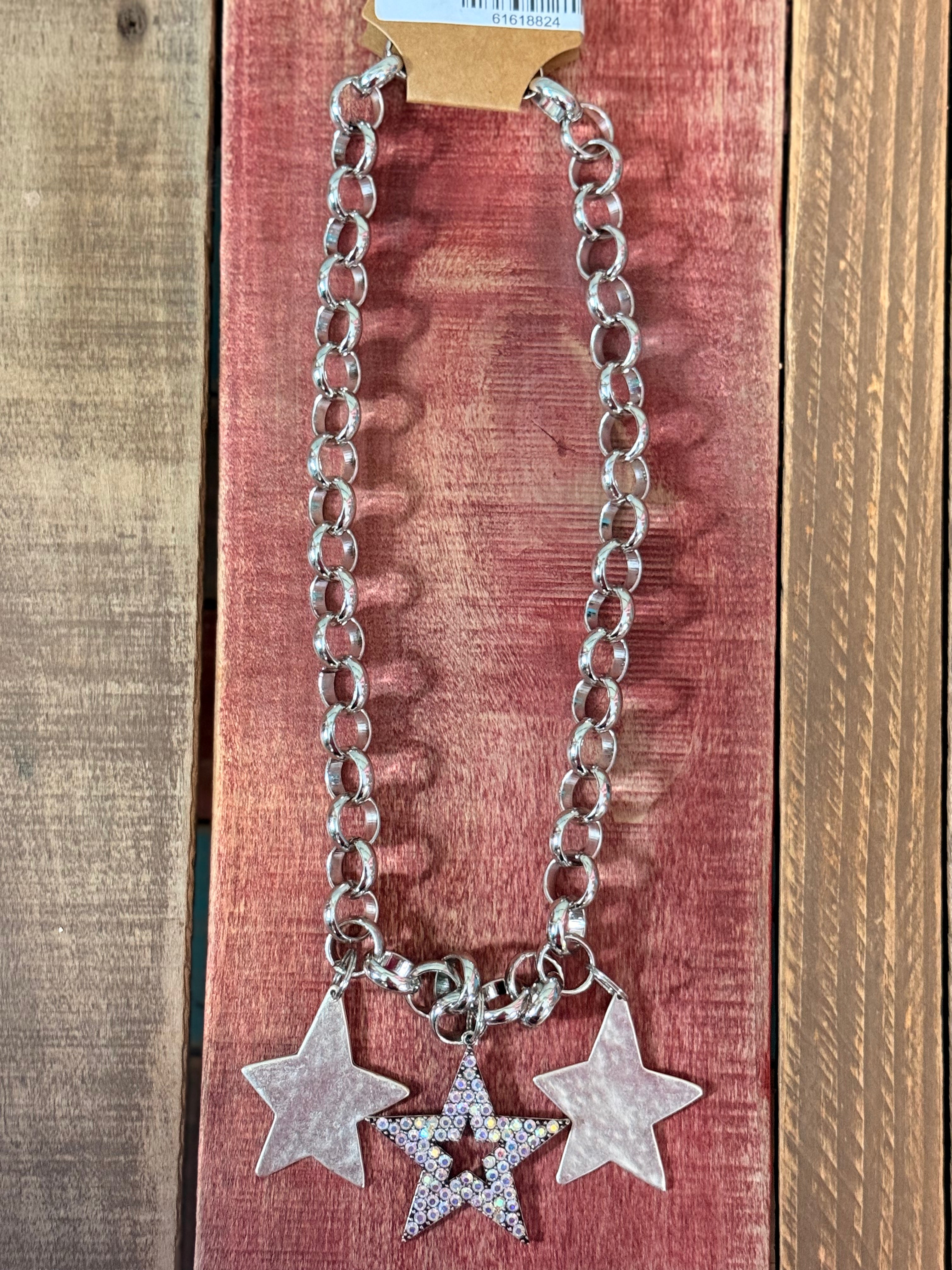 Silver Star Charm Necklace