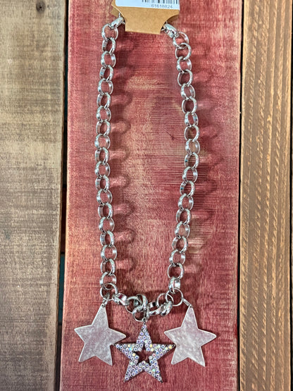 Silver Star Charm Necklace
