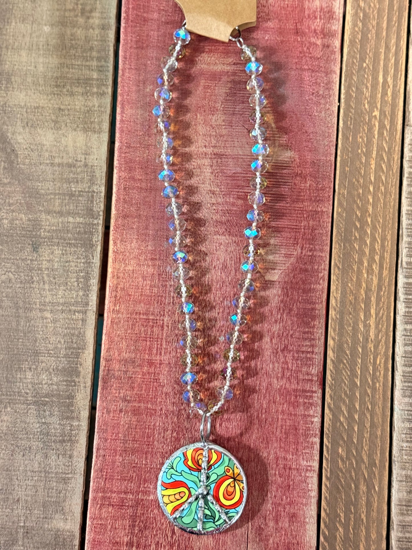 multicolor Peace Necklace