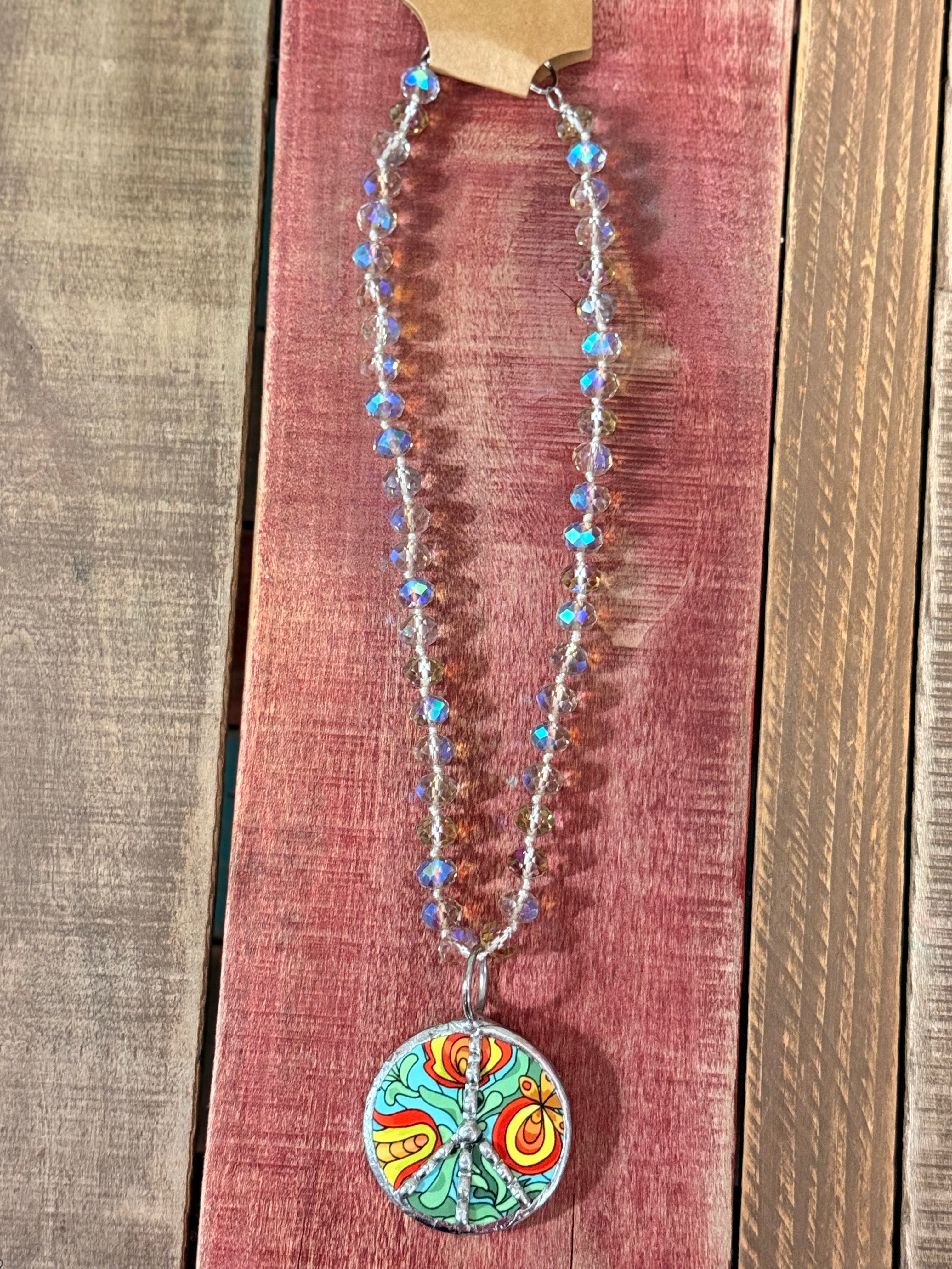multicolor Peace Necklace