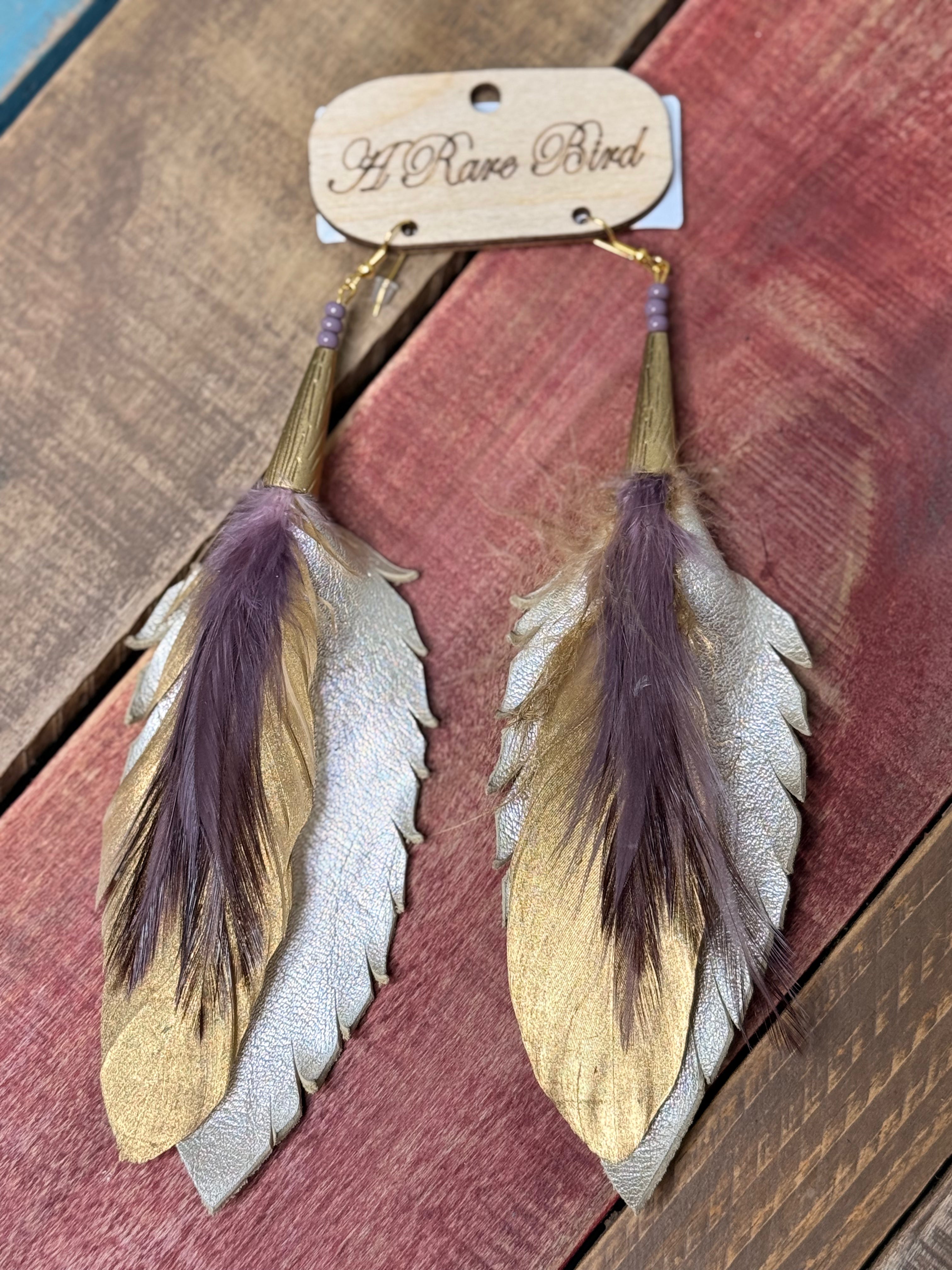 A Rare Bird Gold And Purple Ears