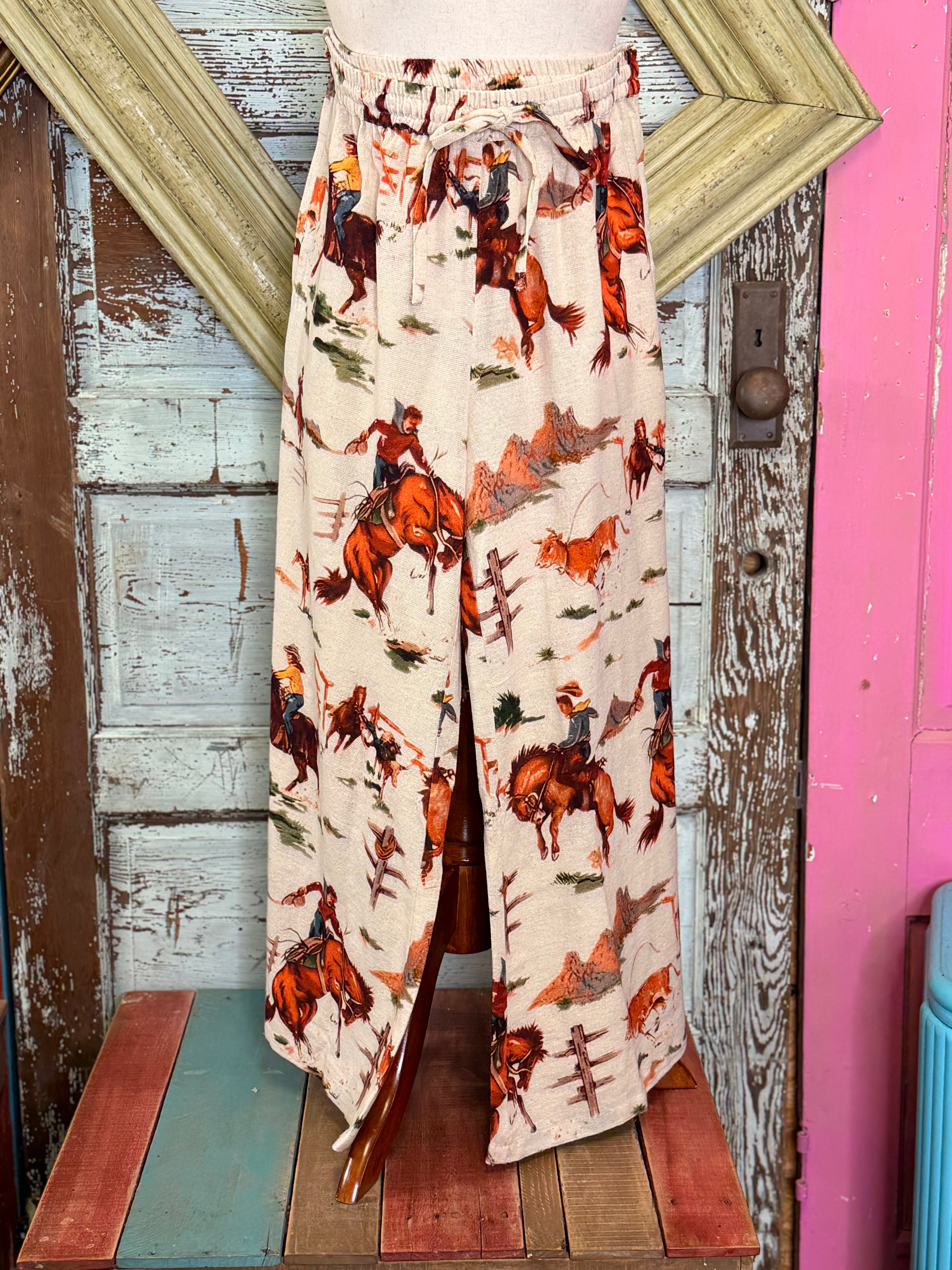 I Love Linen  Khaki Cowboy Pants