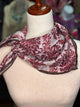 A Rare Bird  red cream scarf