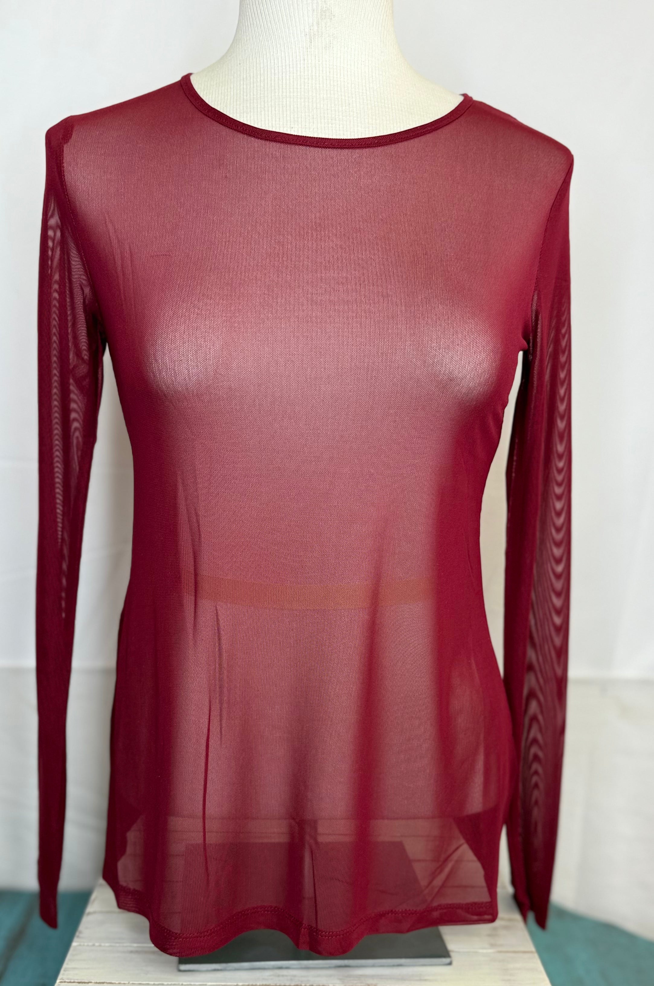 Origami Long Sleeved Mesh Top