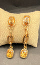 Crystal & Silver Dangling Earrings