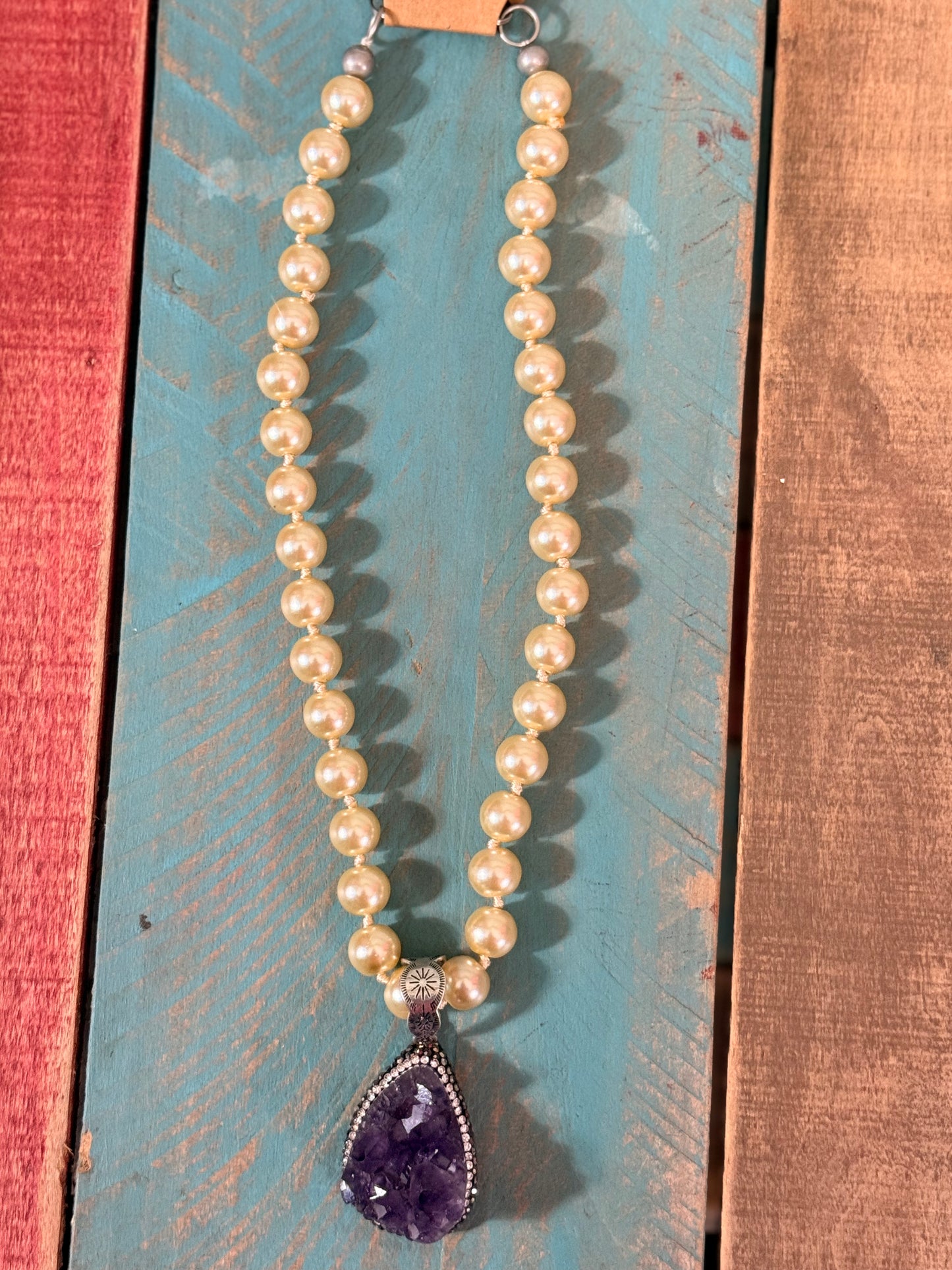 Pearl Amethyst Necklace