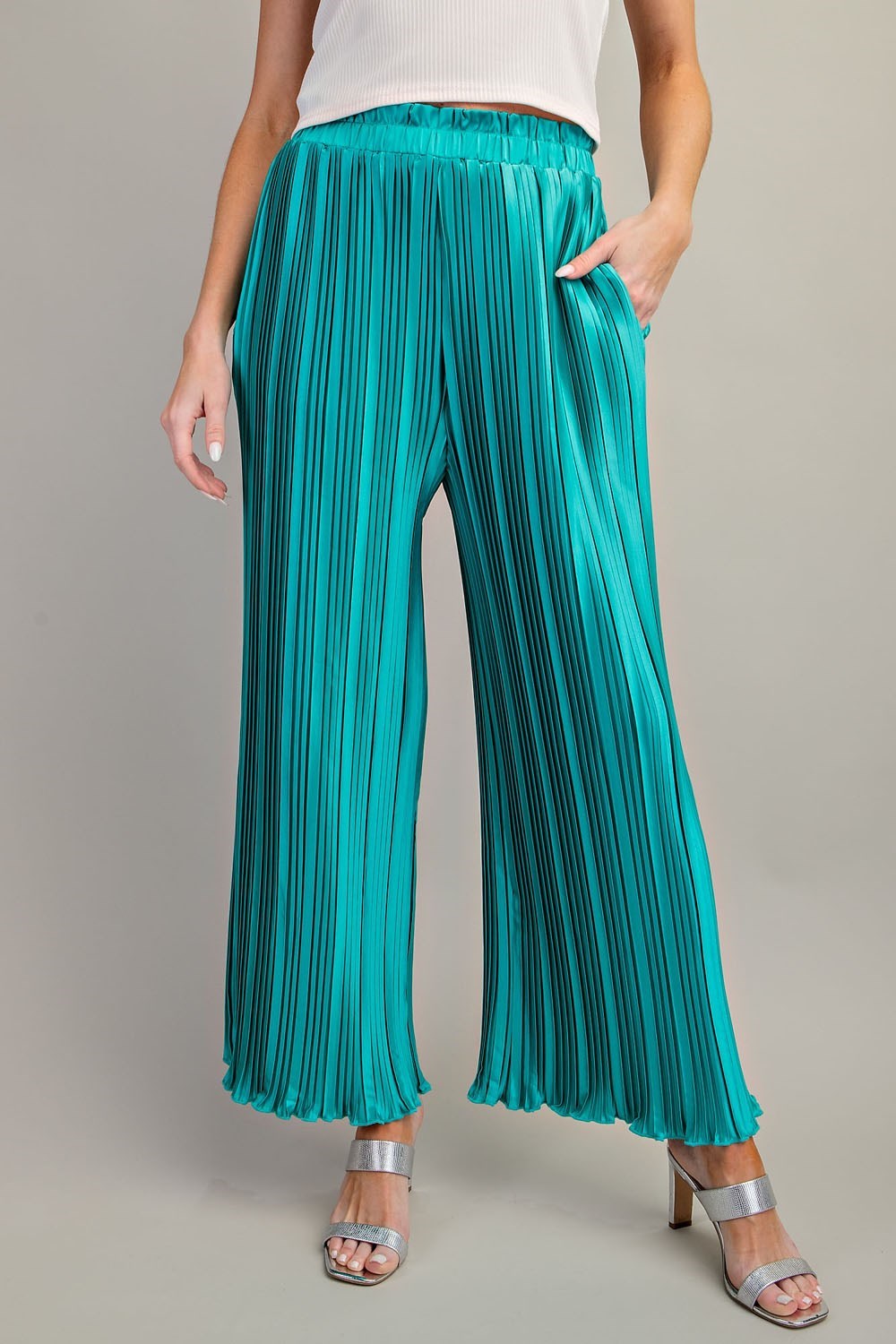 High Waist Pleated Pants