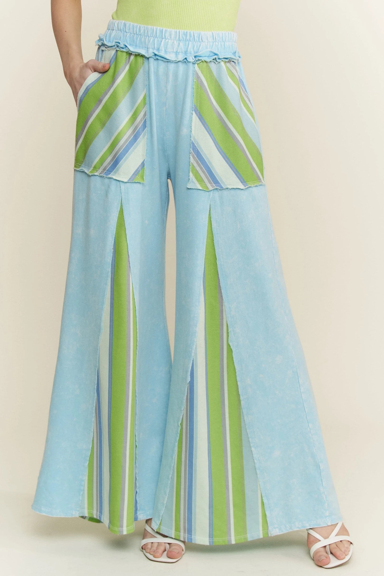 J.Her Striped Flar Pants