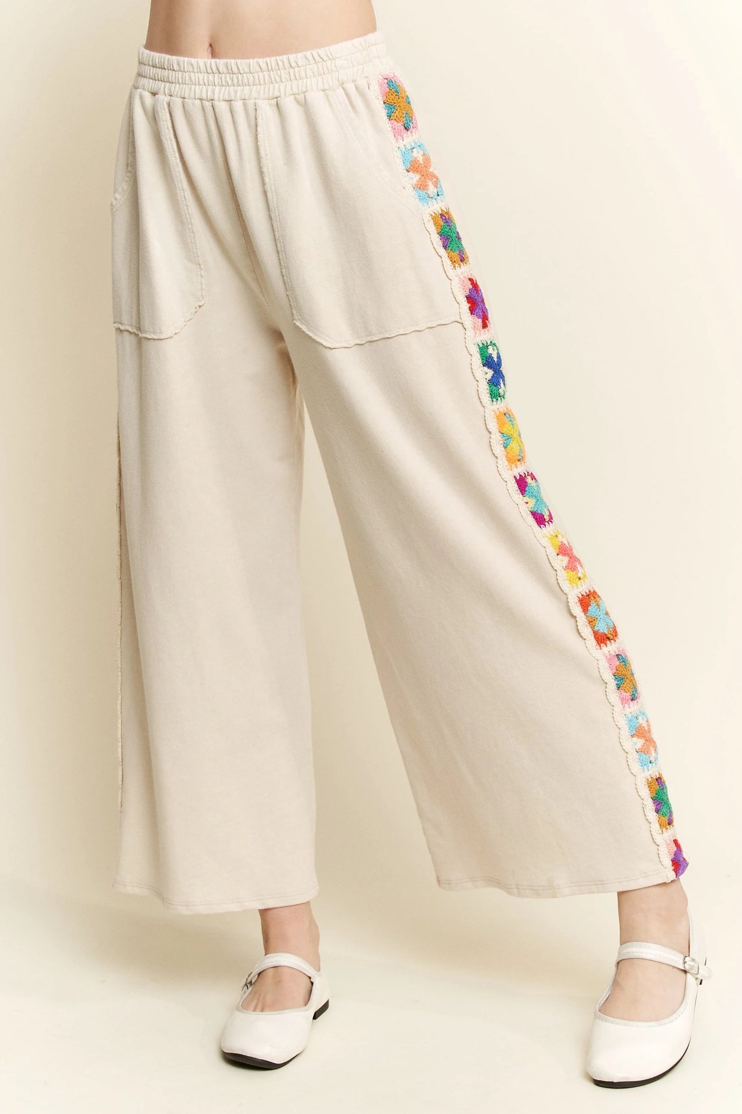 J.Her Wasshed Crochet Pants