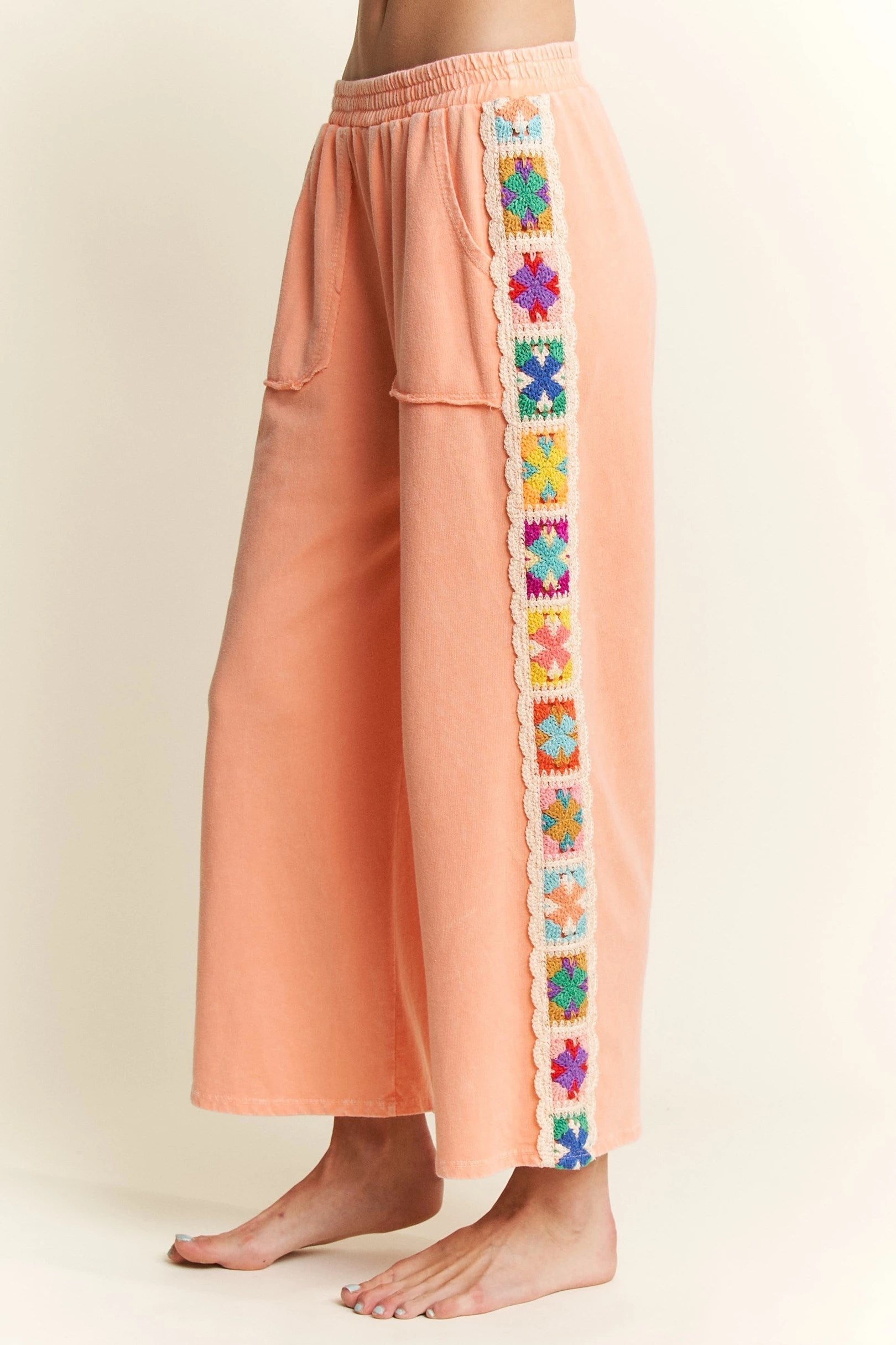 J.Her Wasshed Crochet Pants – Felecia Bella