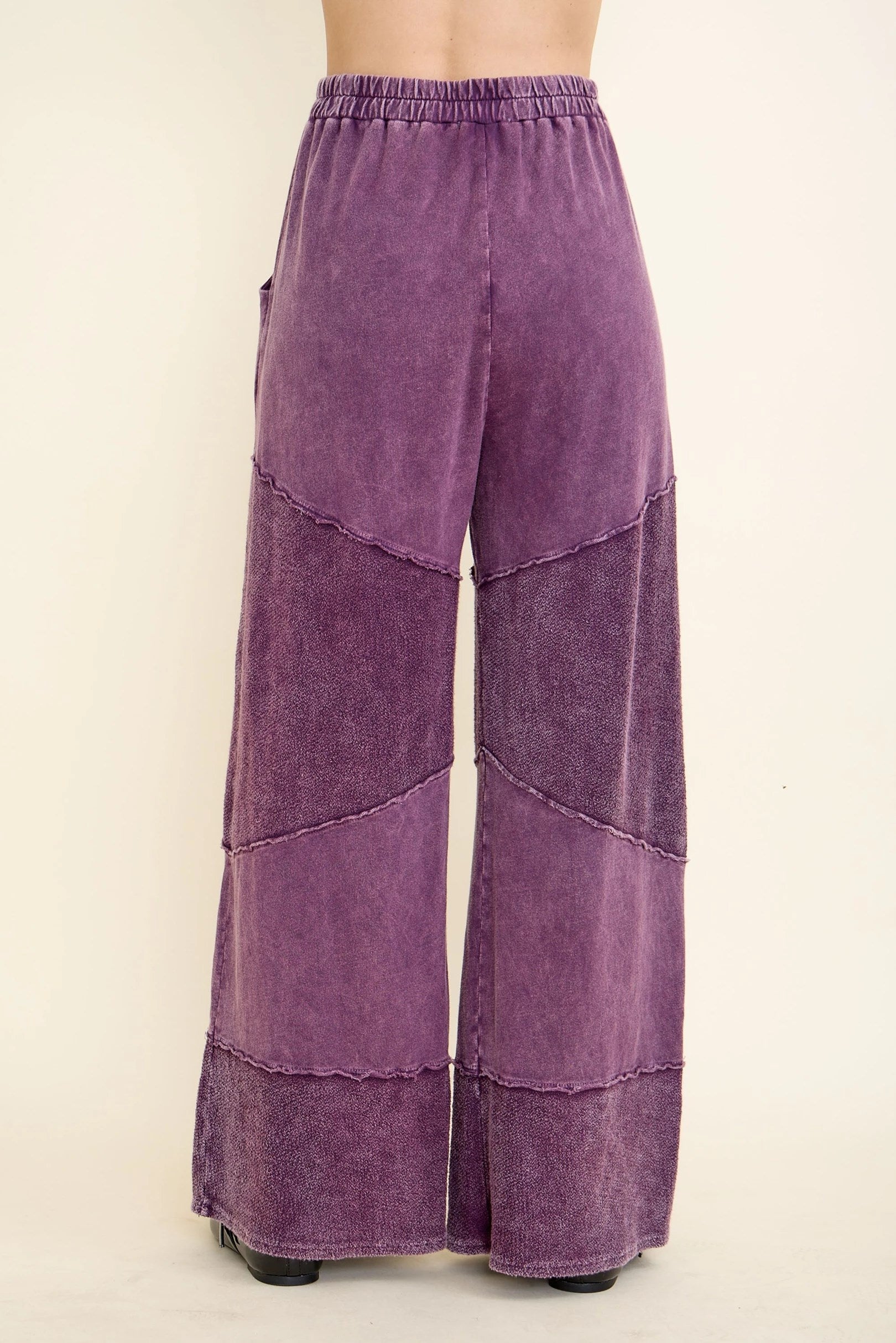 Jher Mineral Washed 2 Tone Wide Leg Pant