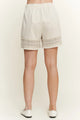 Jher Mineral Washed Lace Trim Shorts