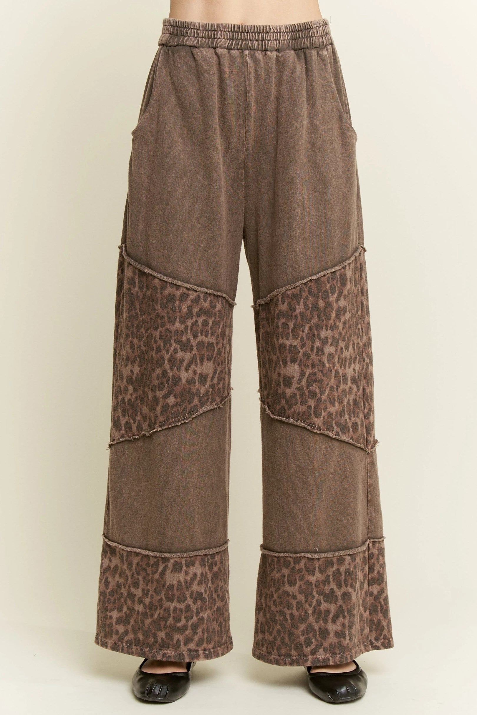 Jher Leopard Print Asymmetrical Tier Pant