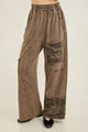 Jher Mineral Washed Camo Patch Cargo Straight pants