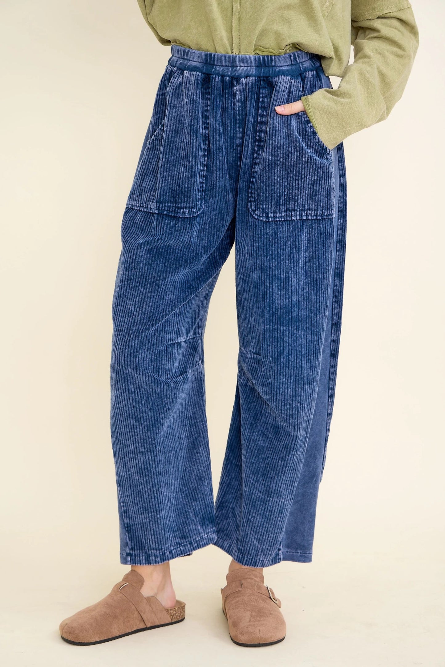 JHer MineralWashed Everyday Corduroy Barrel Pants