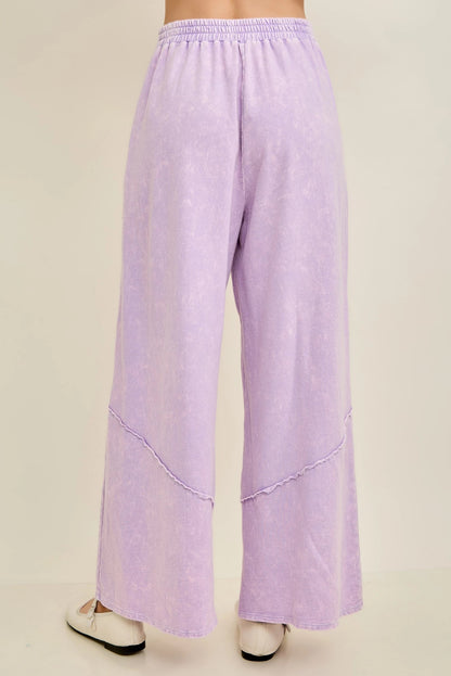 Jher Mineral Washed Eyelet Lace Pants