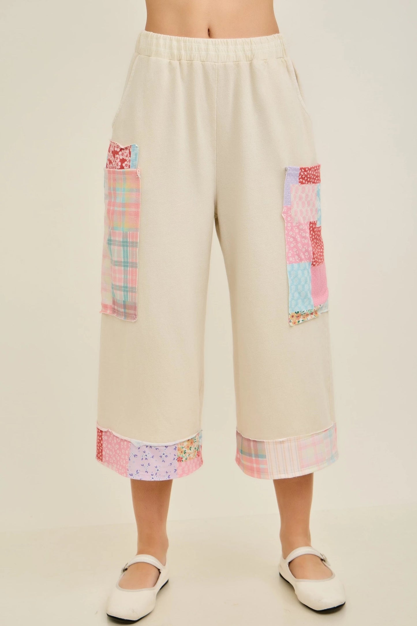 Jher Mineral Washed Patched Pocket Bermuda Pants