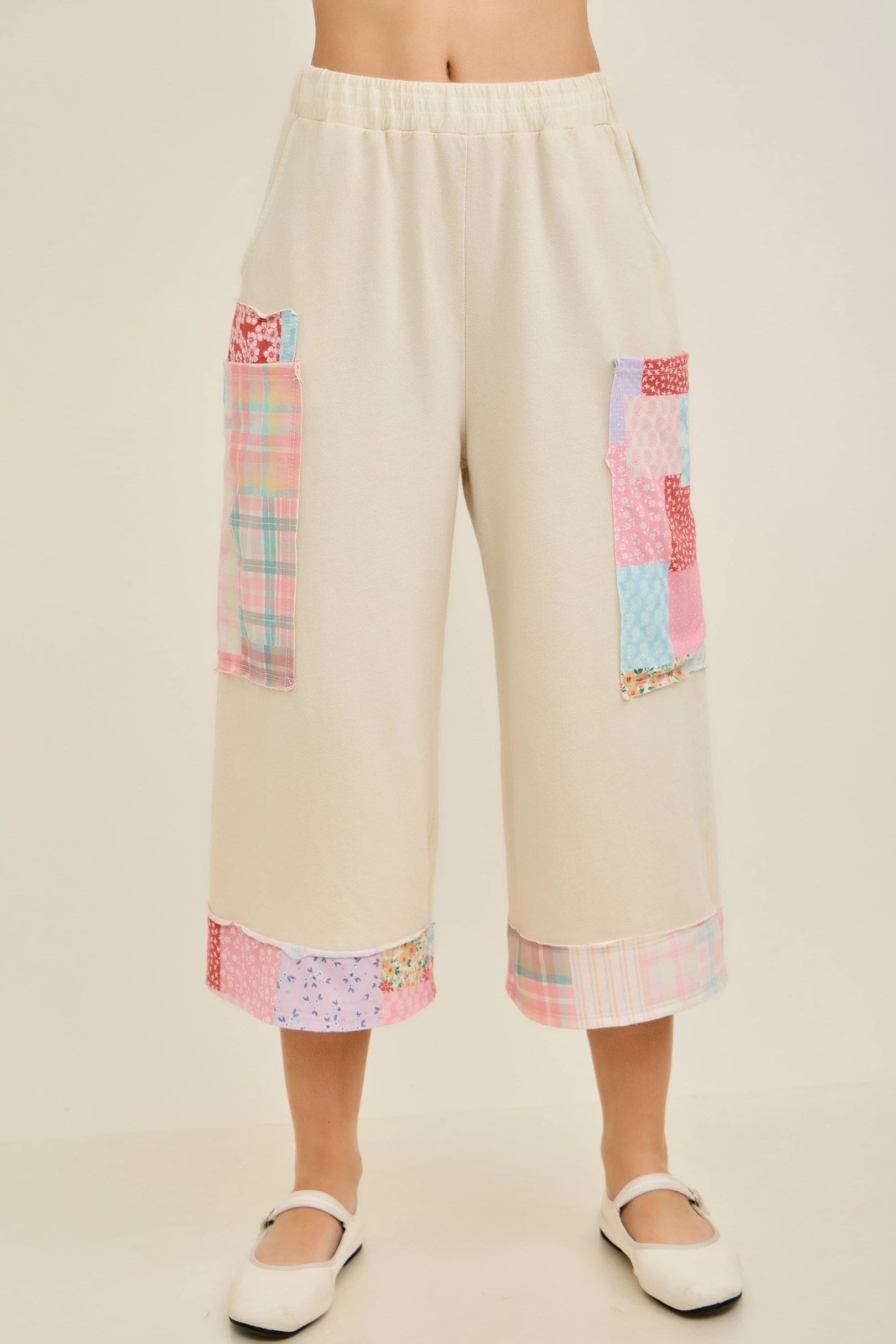 Jher Mineral Washed Patched Pocket Bermuda Pants