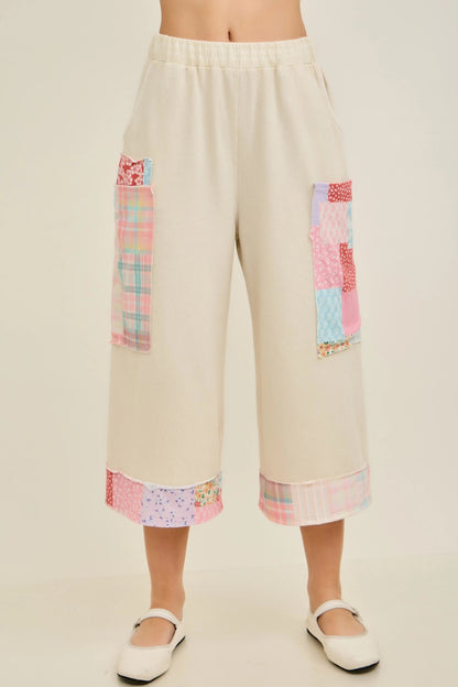 Jher Mineral Washed Patched Pocket Bermuda Pants
