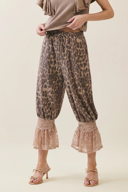 JHer Animal Leopard Print Lace Bloomers