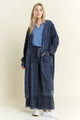 JHer MineralWash Soft French Terry Oversized Cardigan