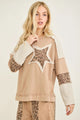JHer Mineral Washed Leopard Cheetah Star Patched top