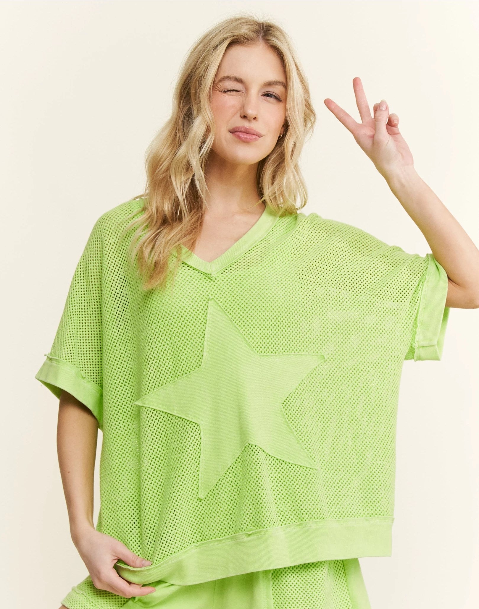 J.Her Mesh Star Top
