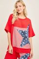 Jher Americana Patched Tshirt top