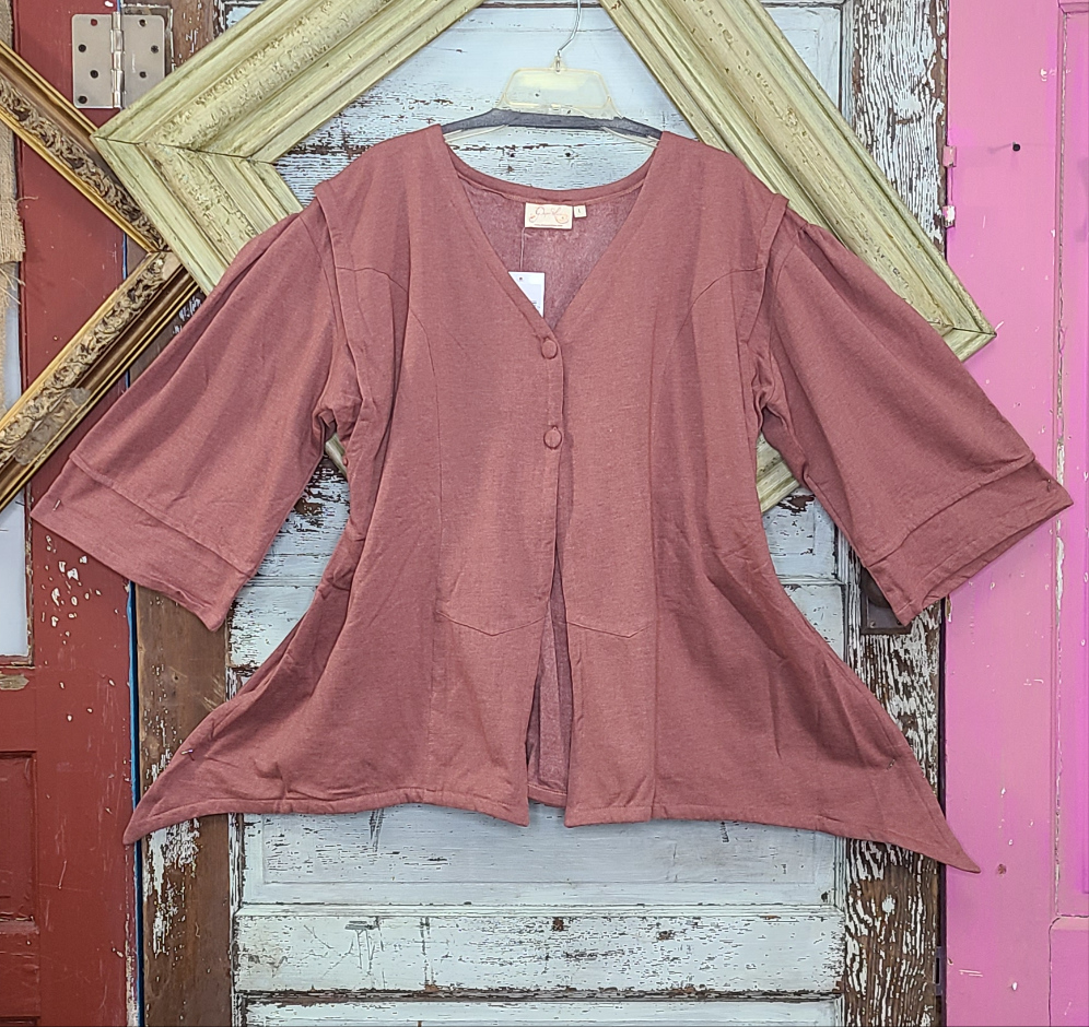 Paper lace Rust Tunic