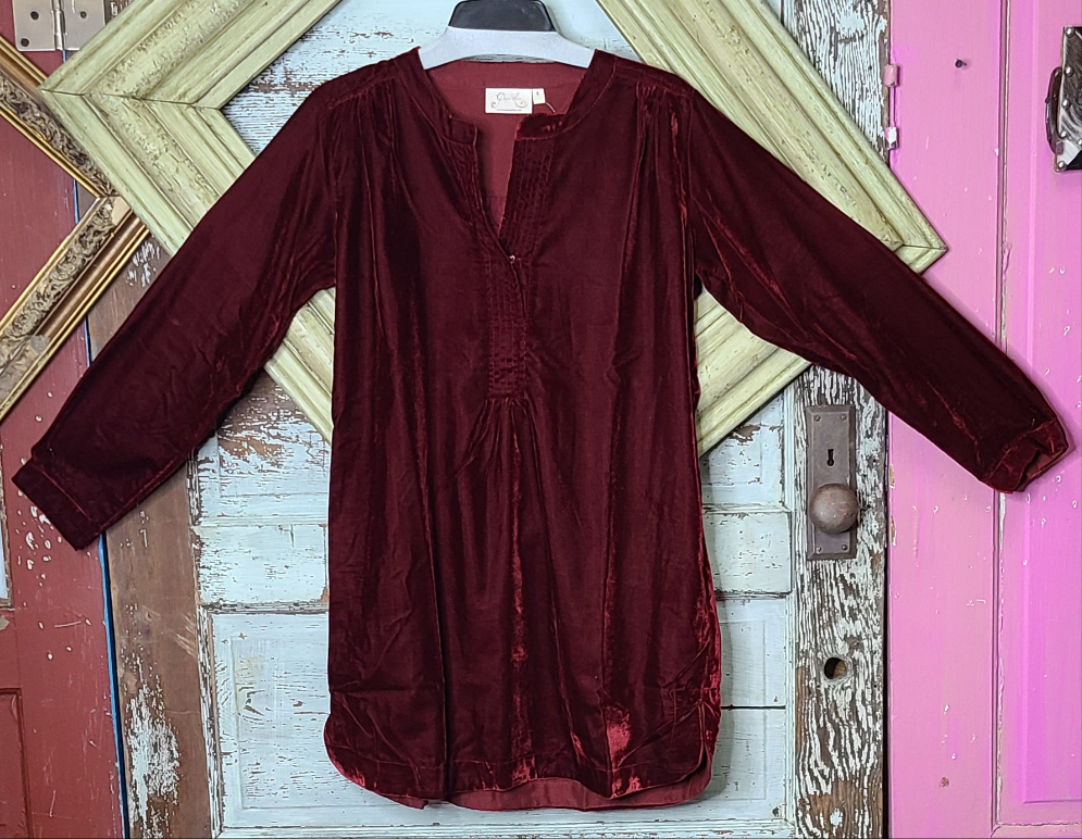 Paper Lace Velour Tunic