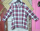 Papaer Lace Pink and Black Plaid Button Up