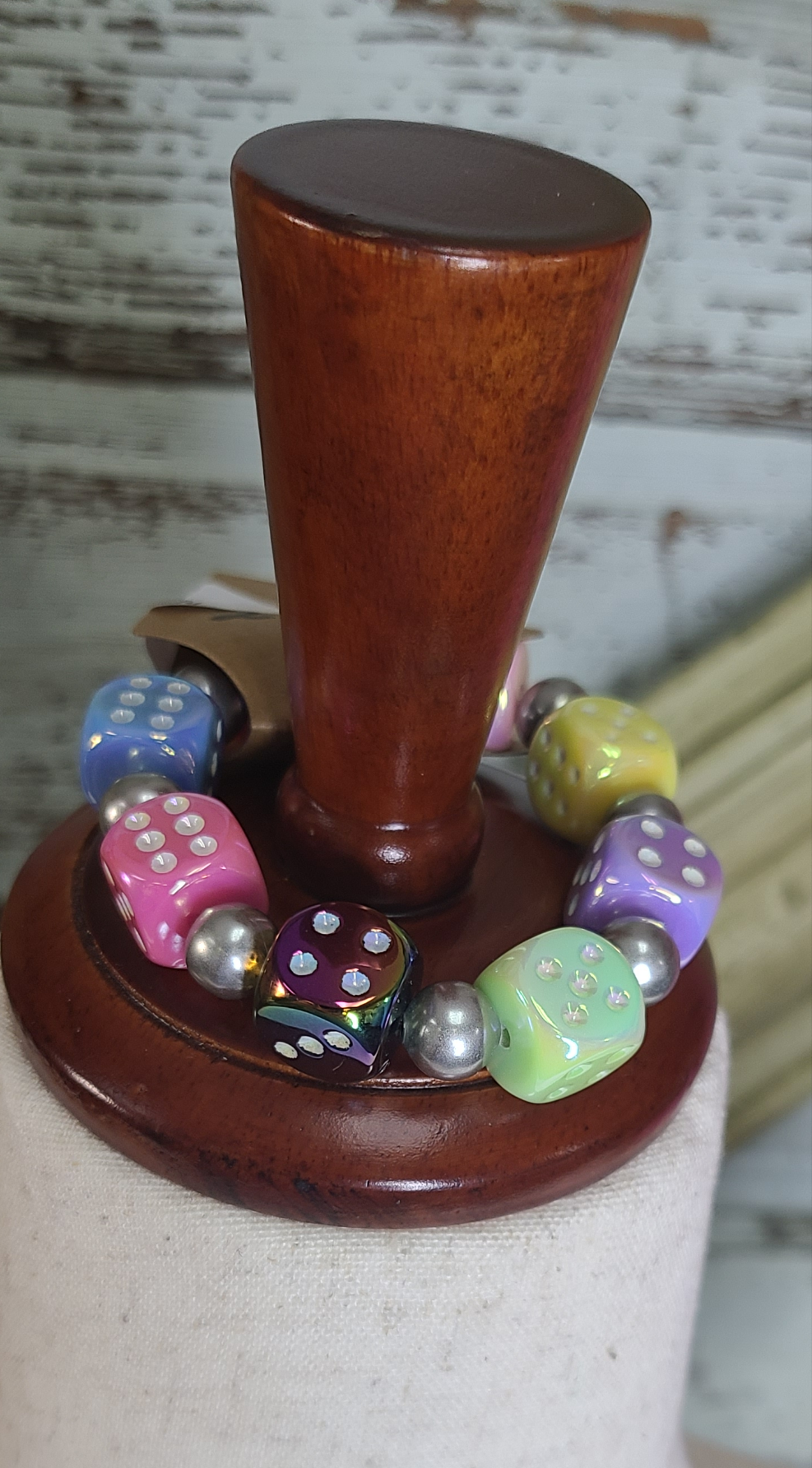 Multi Color Dice Bracelet