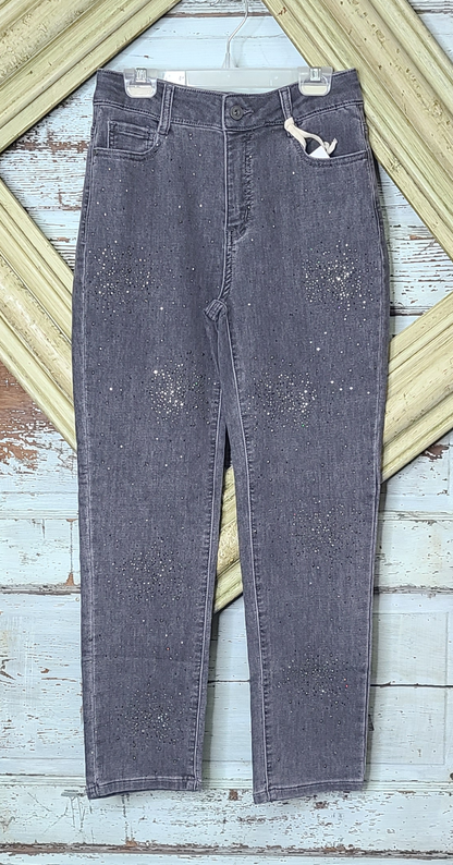 Knit Denim All over studed Pant