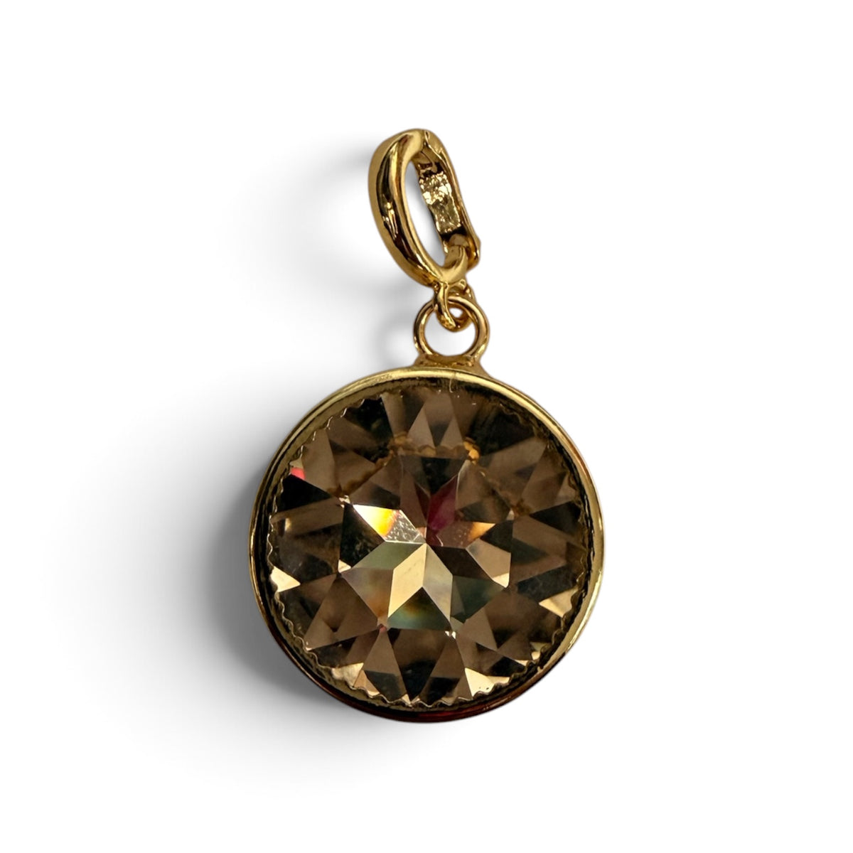 Australian Gold Crystal Circle Charm