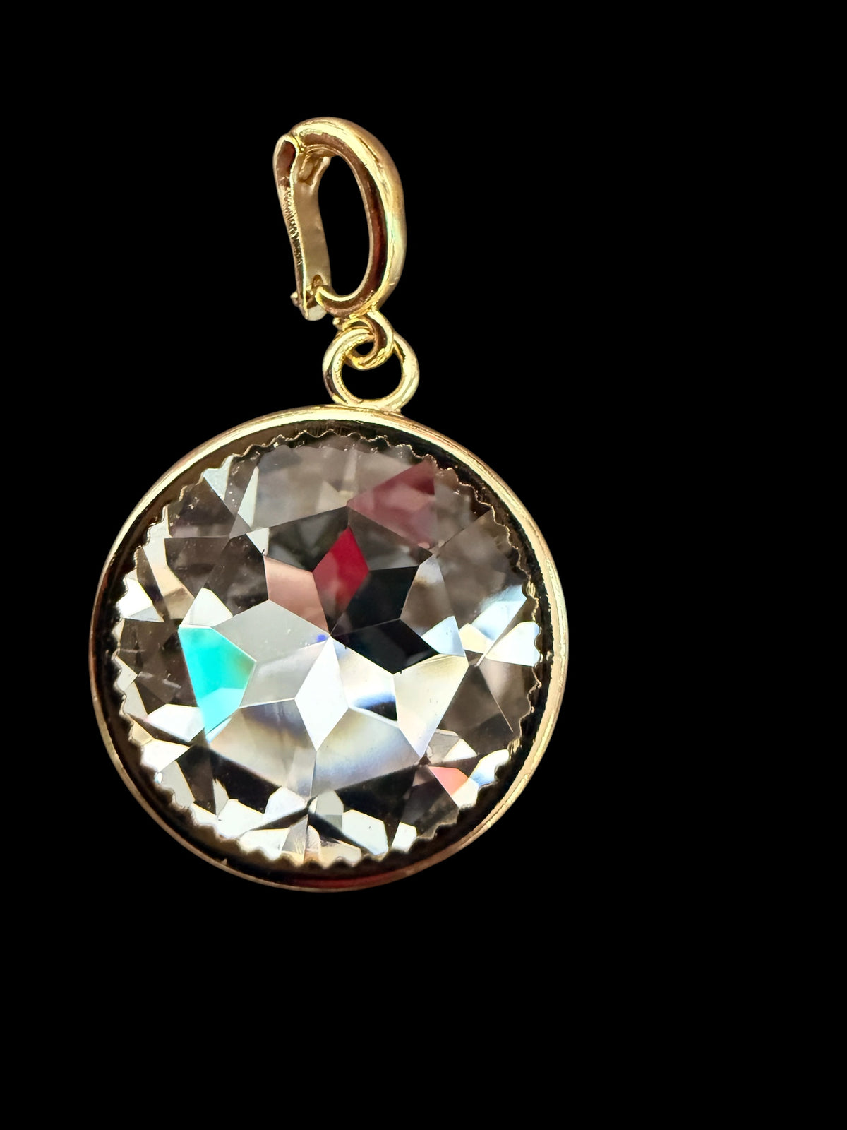 Australian Gold Crystal Circle Charm