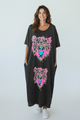 I Love Linen Neon Tiger Graphic Dress